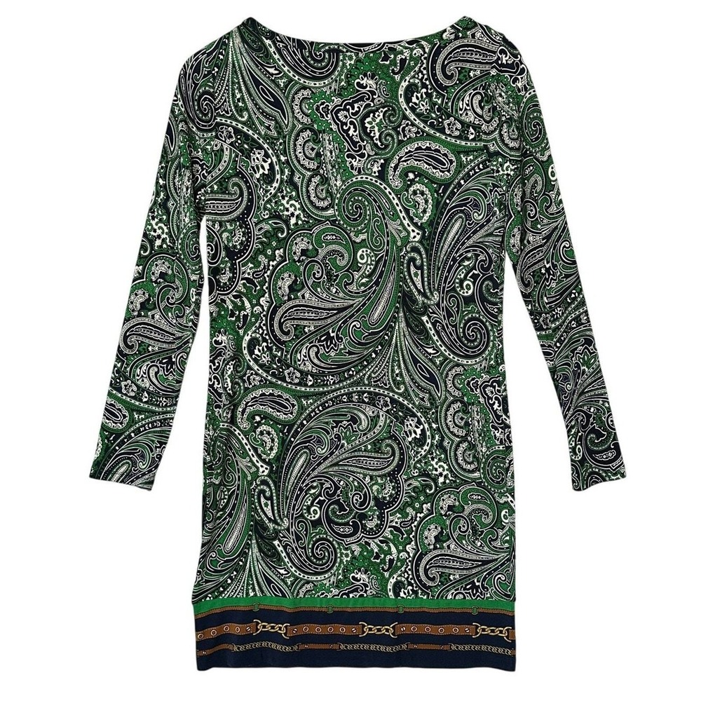 MICHAEL Michael Kors Dress Sz Small Paisley Mini Long‎ Sleeve Boho Hippie - Picture 5 of 13